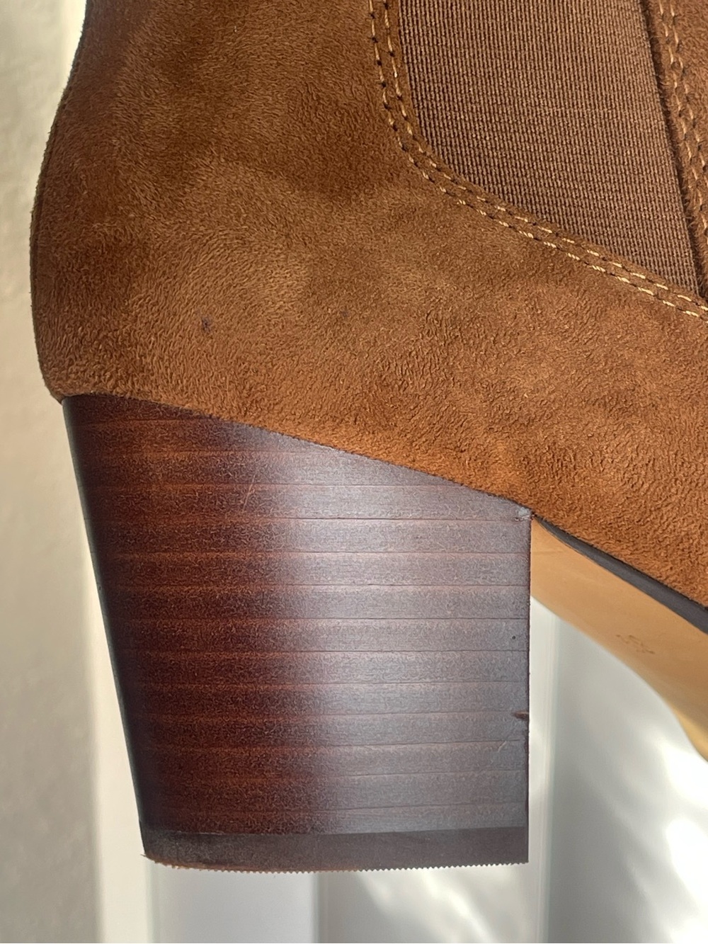J.Crew Rory Microsuede Heeled Boots Rich Walnut Size 8.5 - Picture 14 of 14